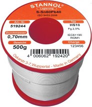 Drut lutowniczy, szpula, 1,0mm, S520452 Drut lutowniczy, szpula, 1,0mm, S520452