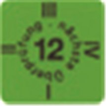 Etykieta informacyjna przeglądu, 2012, 15x15. Etykieta informacyjna przeglądu, 2012, 15x15.
