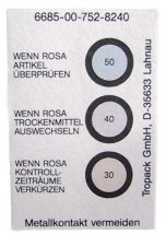 Wskaźnik wilgotności, 30, 40, 50%, 125szt,  ESD, niemiecki