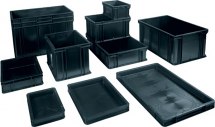 Pojemnik ESD, Euro, z płaskim dnem, 200x150x145mm Pojemnik ESD, Euro, z płaskim dnem, 200x150x145mm