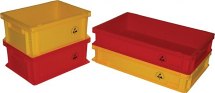 Pojemnik ESD, Newbox kolor, 600x300x120mm, czerwony. Pojemnik ESD, Newbox kolor, 600x300x120mm, czerwony.