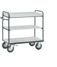 Wózek duży 3 - kondygnacyjny, górna półka z boczkami, 9100.K1, platforma - 500x850mm, 250kg. Wózek duży 3 - kondygnacyjny, górna półka z boczkami, 9100.K1, platforma - 500x850mm, 250kg.