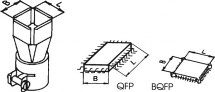 Dysza rozlutownicza czterostronna, do urządzeń Labor-S oraz HOT-JET-S, wykonanie - QFP 44,52,60,   14,1x14,1mm