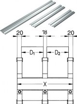 Szyna montażowa do ścianek uchwytów PCB, dla modeli 300 - 625, długość na życzenie, ESD. Szyna montażowa do ścianek uchwytów PCB, dla modeli 300 - 625, długość na życzenie, ESD.