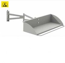 Półka na pudełka do stanowisk montażowych na ramieniu, ESD, 581x222mm. Półka na pudełka do stanowisk montażowych na ramieniu, ESD, 581x222mm.