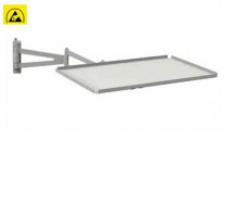 Półka regulowana na ramieniu do stanowisk montażowych, 570x340mm. ESD Półka regulowana na ramieniu do stanowisk montażowych, 570x340mm. ESD