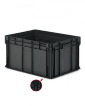 Pojemnik ESD, seria Atena 800 x 600 x 430 mm Pojemnik ESD, seria Atena 800 x 600 x 430 mm