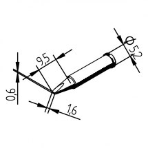 Grot lutowniczy 102CDLF16 do Typ ERSA 102.