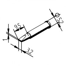 Grot lutowniczy 102CDLF32 do Typ ERSA 102.